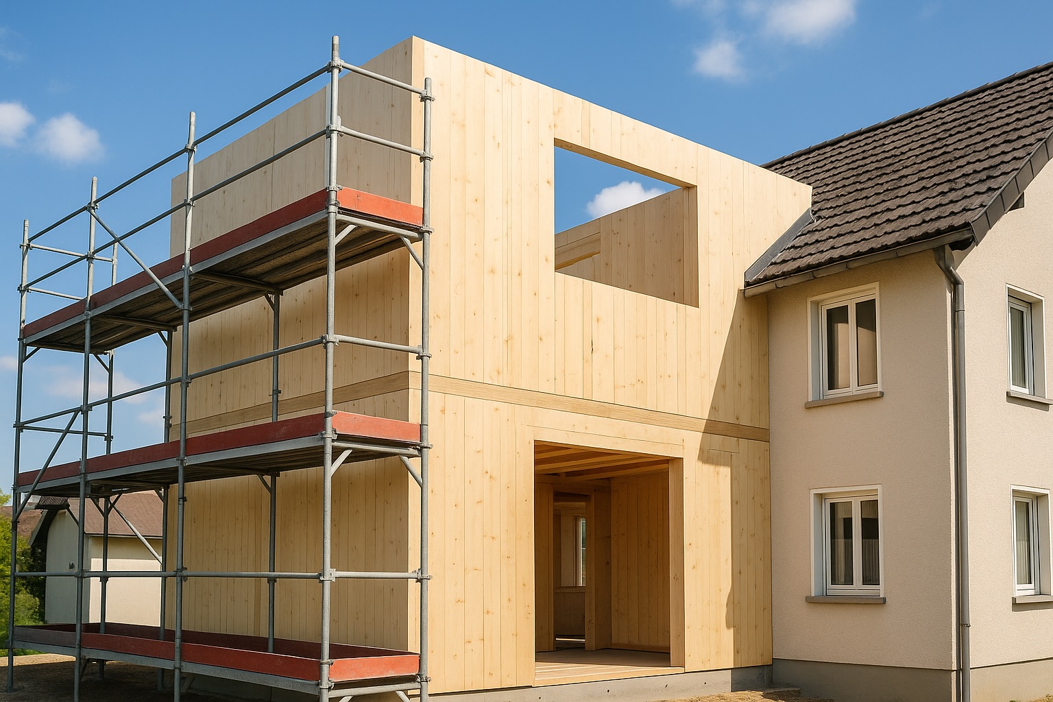 Ampliamento e sopraelevazione in legno
