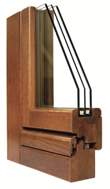 Profilo infisso in legno